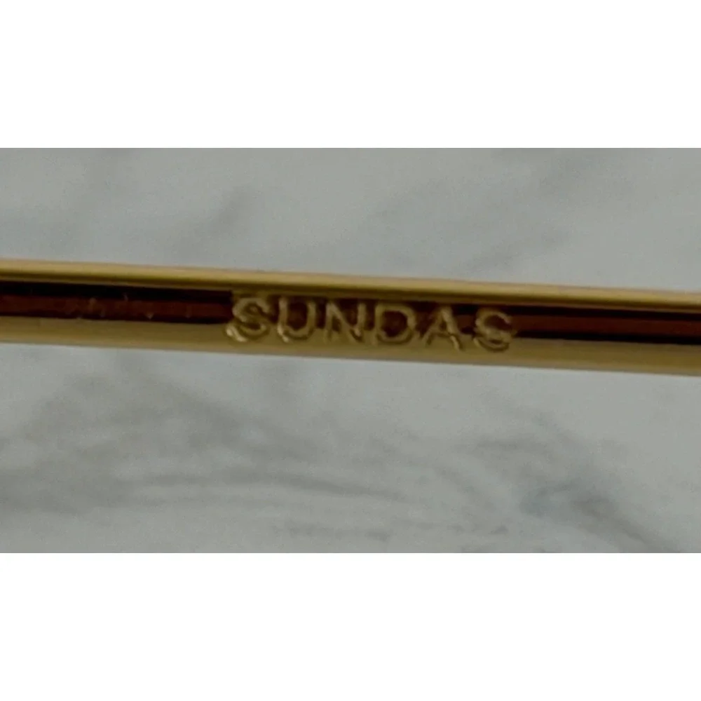 Sundas 22KGPGold Plated Eyeglass Frames ‎ Tortoise Temple X7620